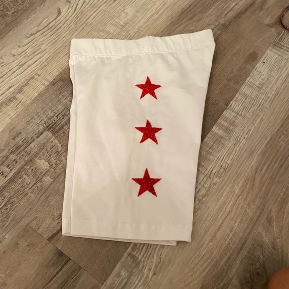 White CARMAR STAR PATCH BIKE SHORTS xs - Picture 2 of 4